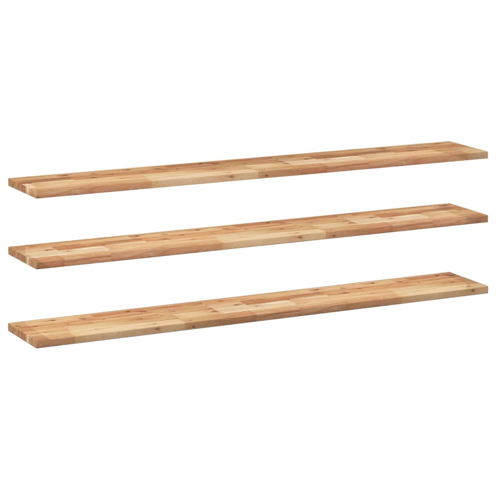 Floating Shelves 3 pcs 160x20x2 cm Oil Finished Solid Wood Acacia
