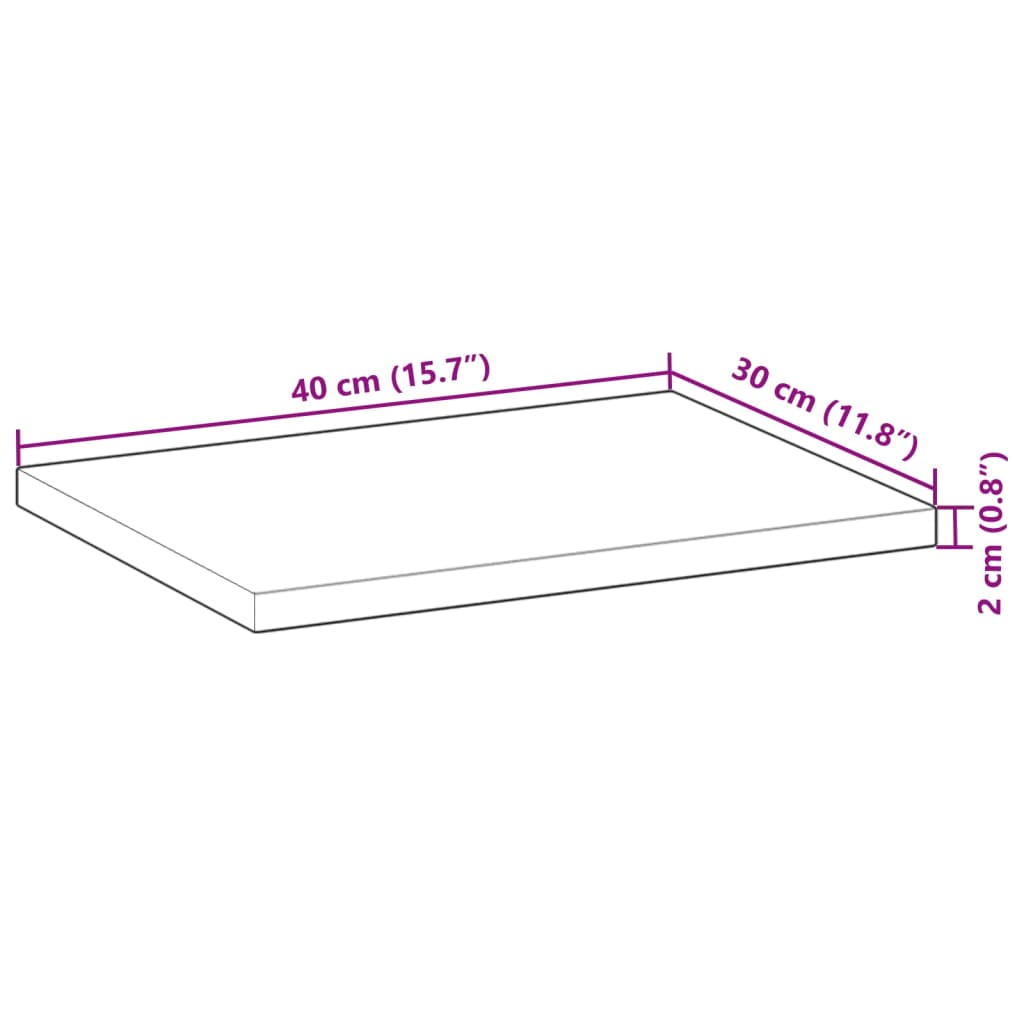 Floating Shelves 4 pcs 40x30x2 cm Oil Finished Solid Wood Acacia