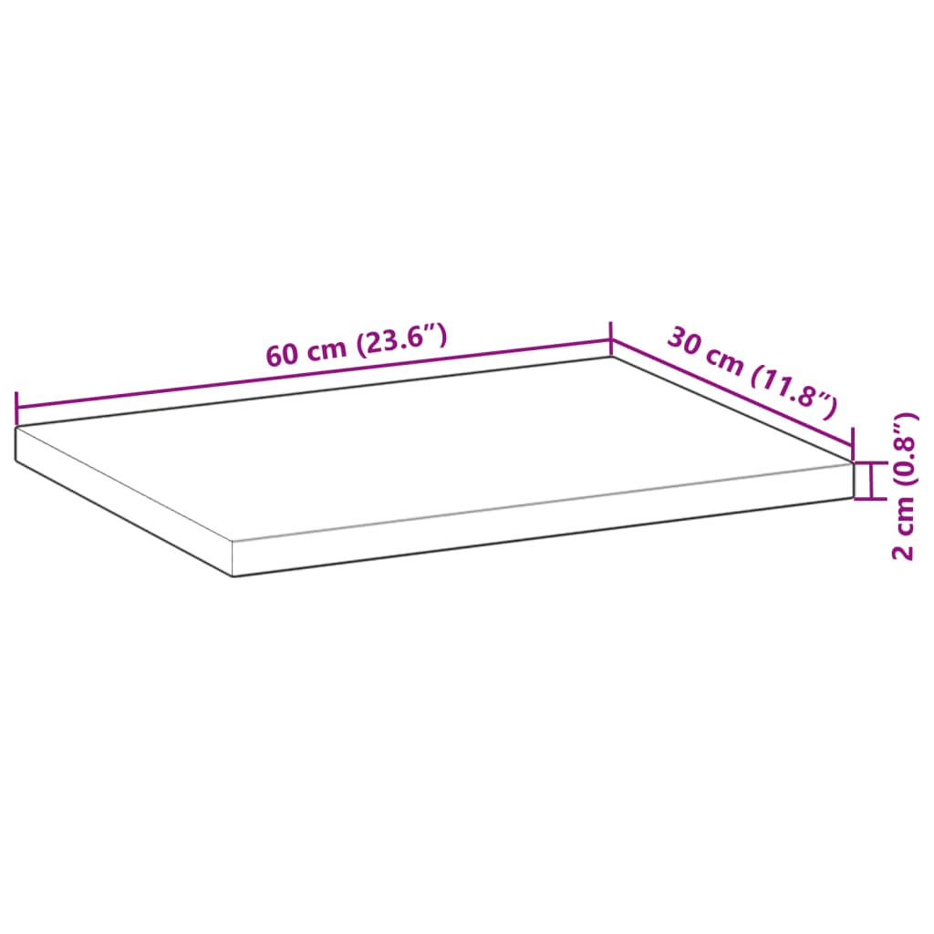 Floating Shelves 2 pcs 60x30x2 cm Oil Finished Solid Wood Acacia