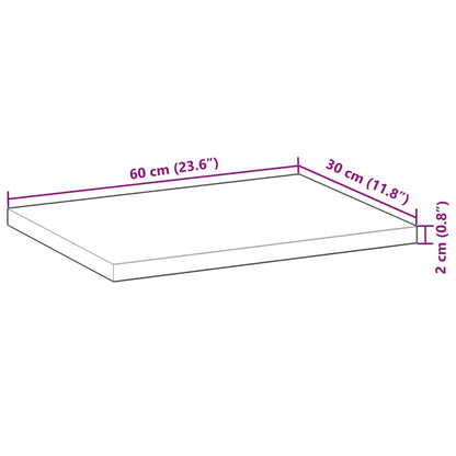 Floating Shelves 2 pcs 60x30x2 cm Oil Finished Solid Wood Acacia