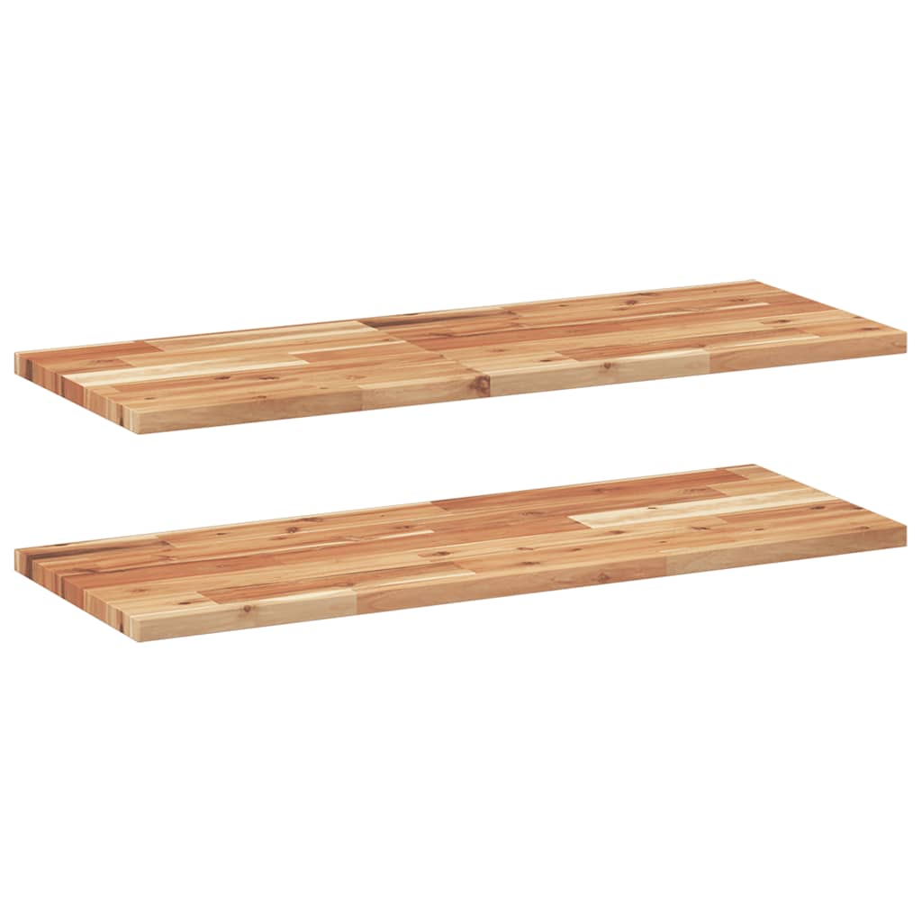 Floating Shelves 2 pcs 80x30x2 cm Oil Finished Solid Wood Acacia