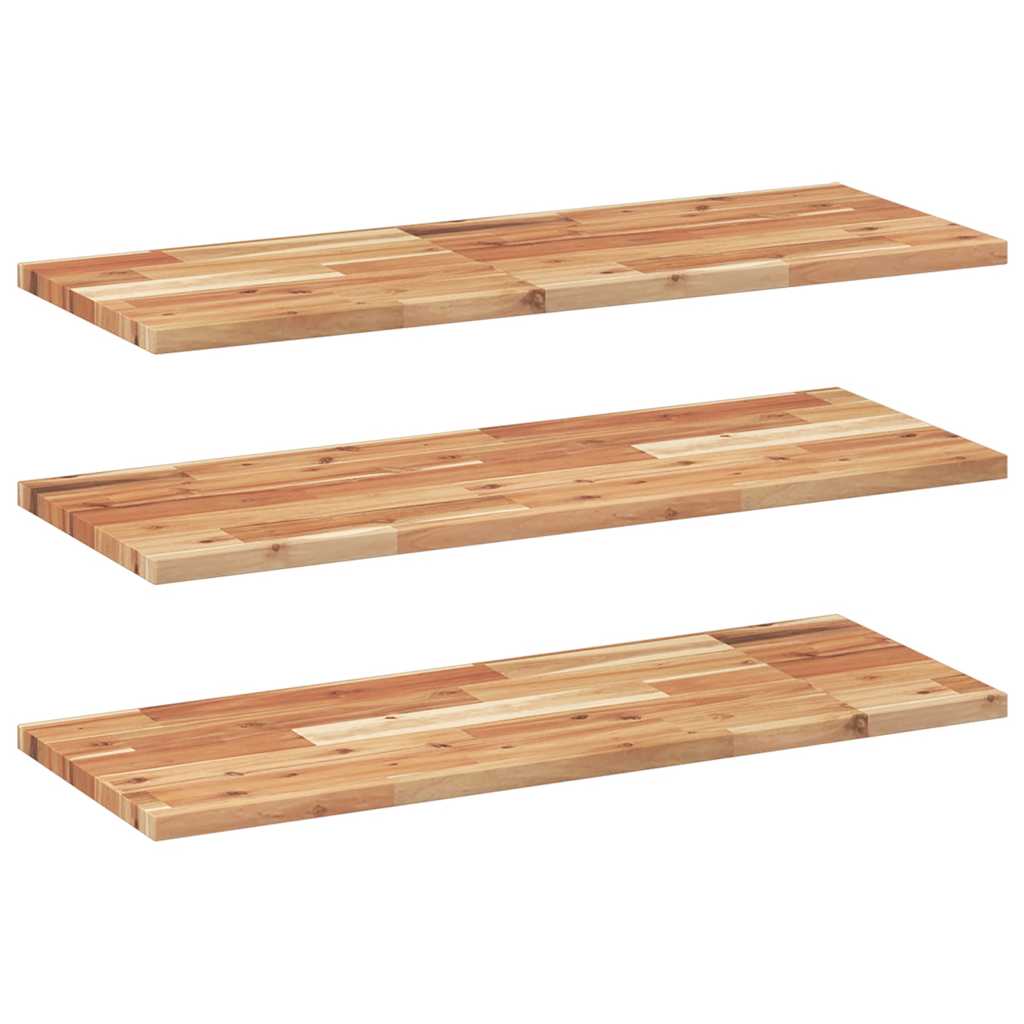 Floating Shelves 3 pcs 80x30x2 cm Oil Finished Solid Wood Acacia