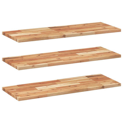 Floating Shelves 3 pcs 80x30x2 cm Oil Finished Solid Wood Acacia
