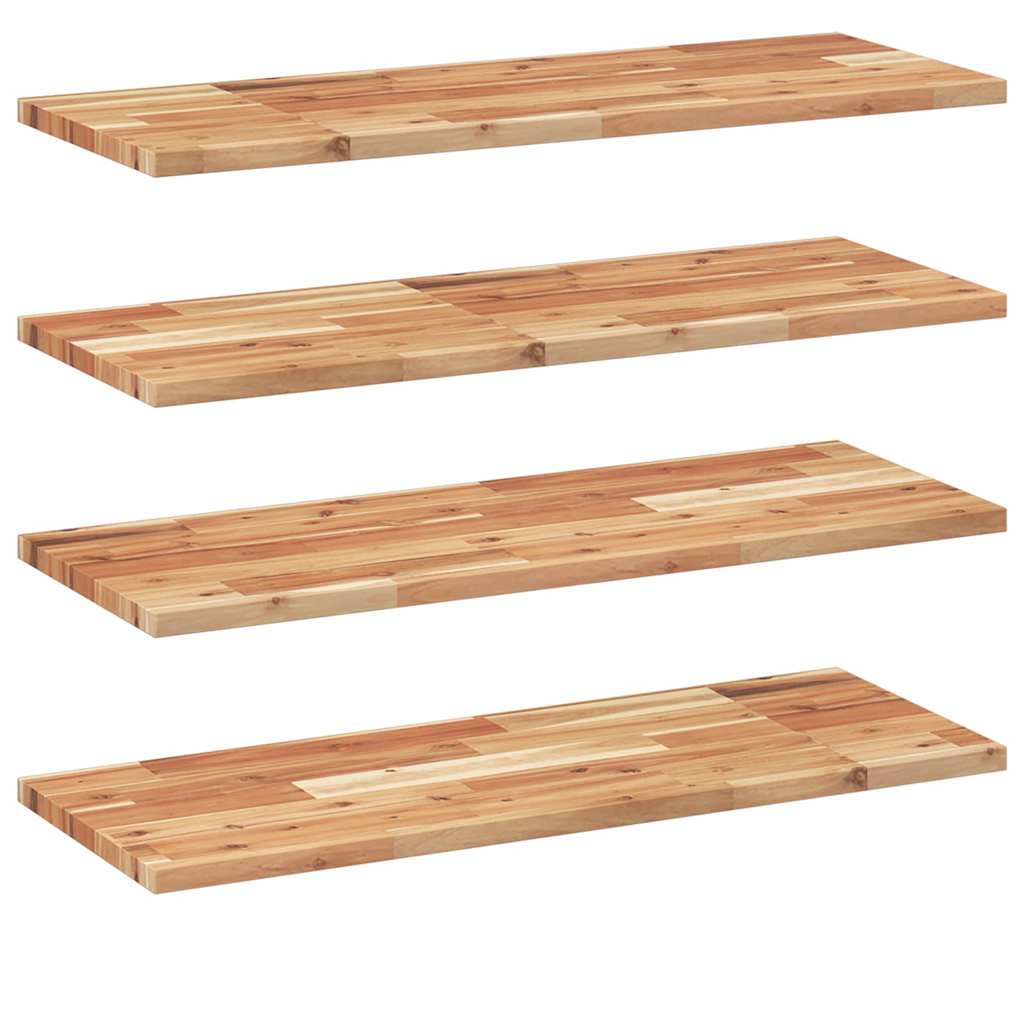 Floating Shelves 4 pcs 80x30x2 cm Oil Finished Solid Wood Acacia