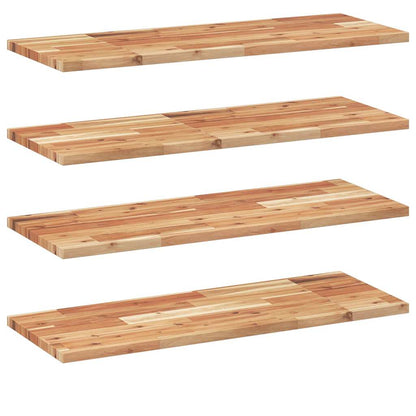 Floating Shelves 4 pcs 80x30x2 cm Oil Finished Solid Wood Acacia
