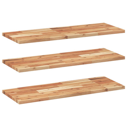 Floating Shelves 3 pcs 100x30x2 cm Oil Finished Solid Wood Acacia