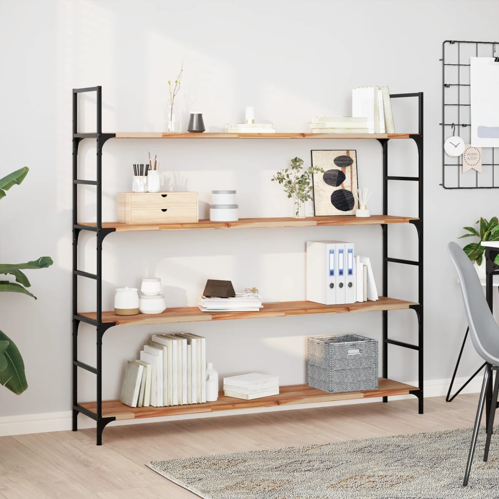 Floating Shelves 4 pcs 160x30x2 cm Oil Finished Solid Wood Acacia