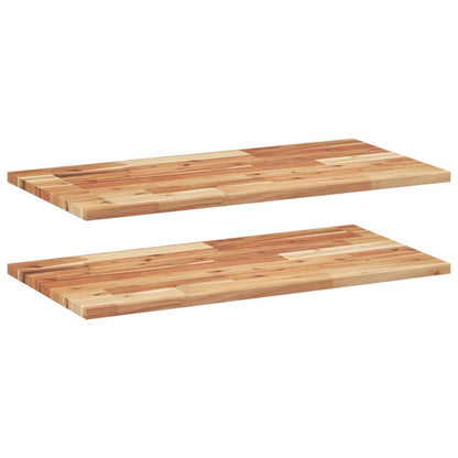 Floating Shelves 2 pcs 60x40x2 cm Oil Finished Solid Wood Acacia