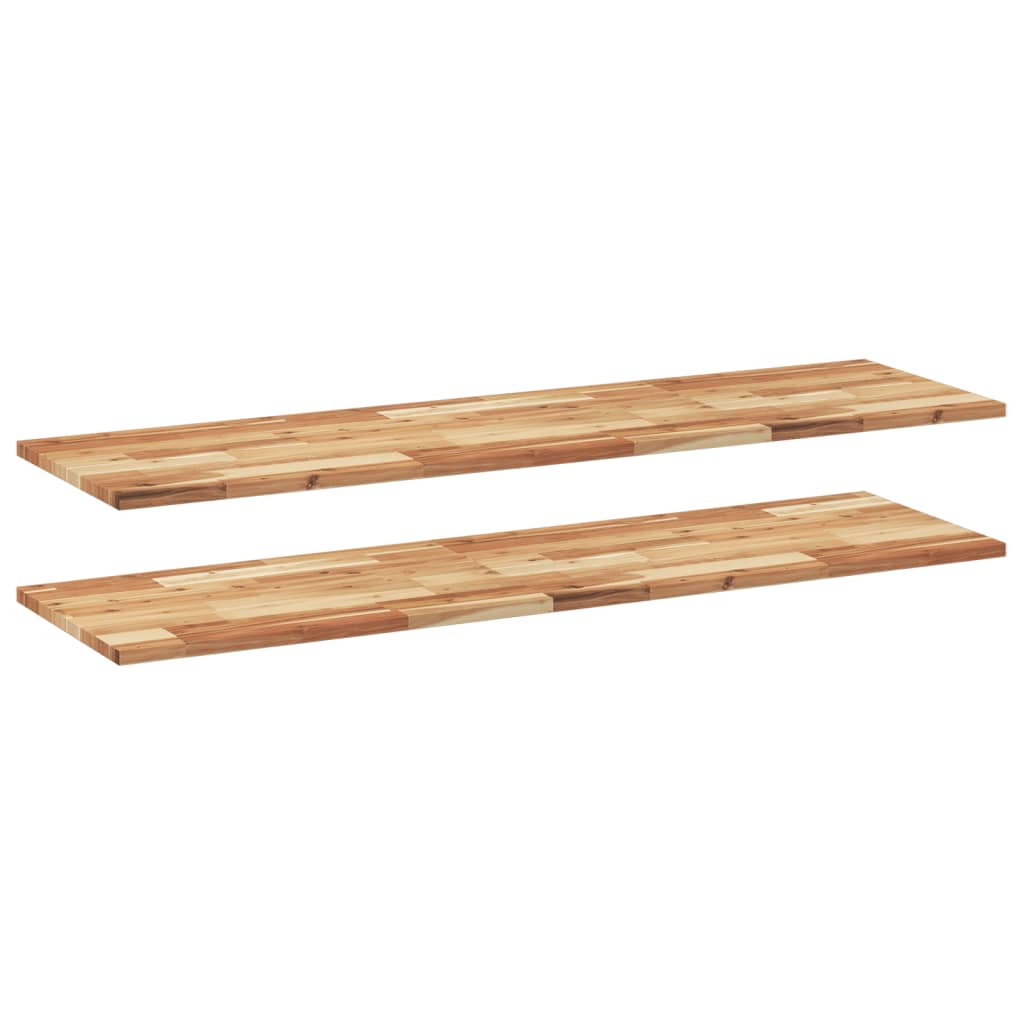 Floating Shelves 2 pcs 120x40x2 cm Oil Finished Solid Wood Acacia