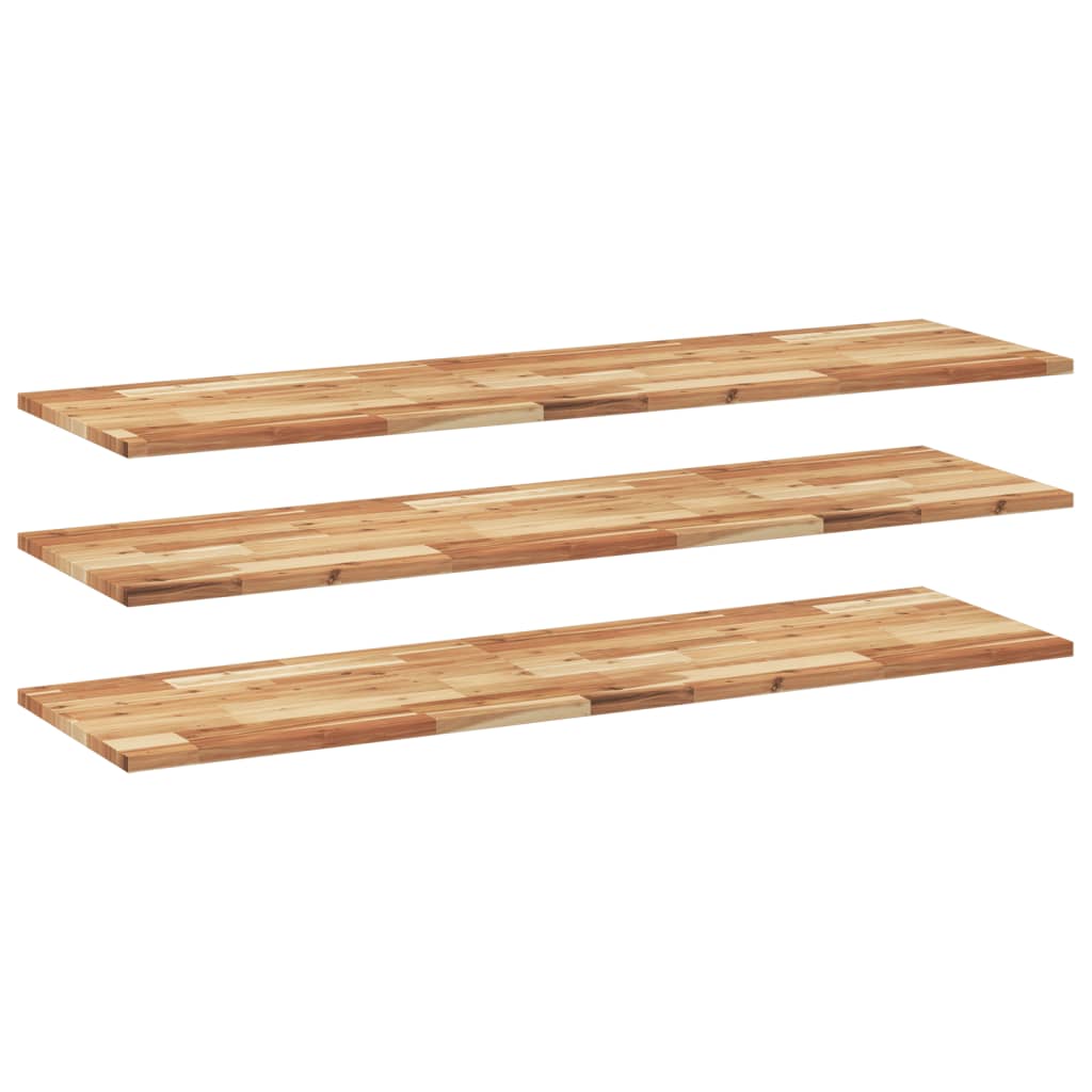 Floating Shelves 3 pcs 120x40x2 cm Oil Finished Solid Wood Acacia