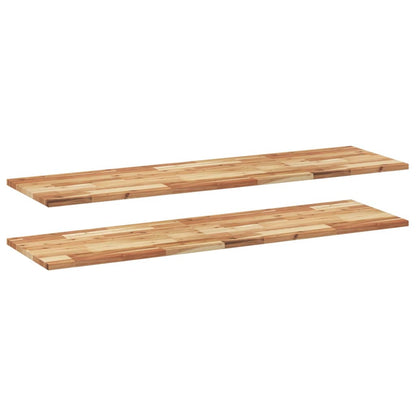 Floating Shelves 2 pcs 140x40x2 cm Oil Finished Solid Wood Acacia