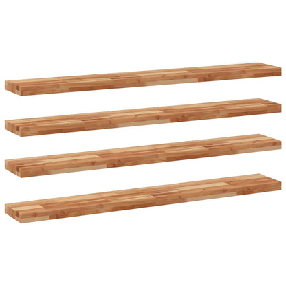 Floating Shelves 4 pcs 140x20x4 cm Oil Finished Solid Wood Acacia