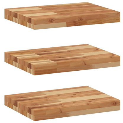 Floating Shelves 3 pcs 40x30x4 cm Oil Finished Solid Wood Acacia