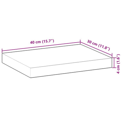 Floating Shelves 4 pcs 40x30x4 cm Oil Finished Solid Wood Acacia