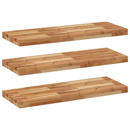 Floating Shelves 3 pcs 80x30x4 cm Oil Finished Solid Wood Acacia