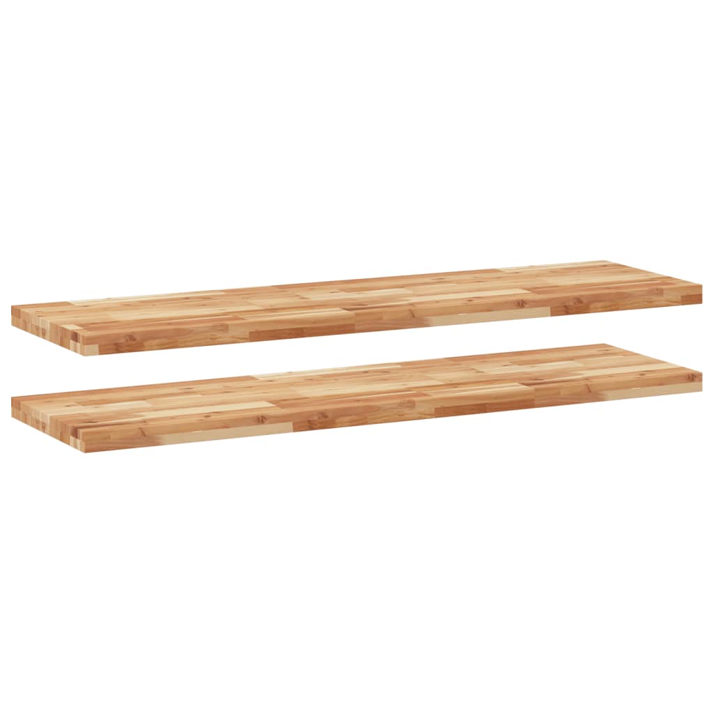 Floating Shelves 2 pcs 120x40x4 cm Oil Finished Solid Wood Acacia