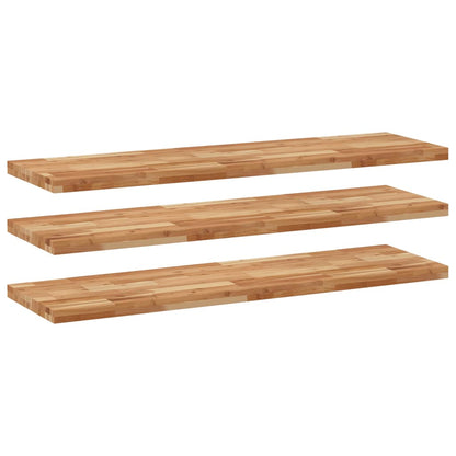 Floating Shelves 3 pcs 120x40x4 cm Oil Finished Solid Wood Acacia