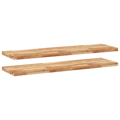 Floating Shelves 2 pcs 160x40x4 cm Oil Finished Solid Wood Acacia
