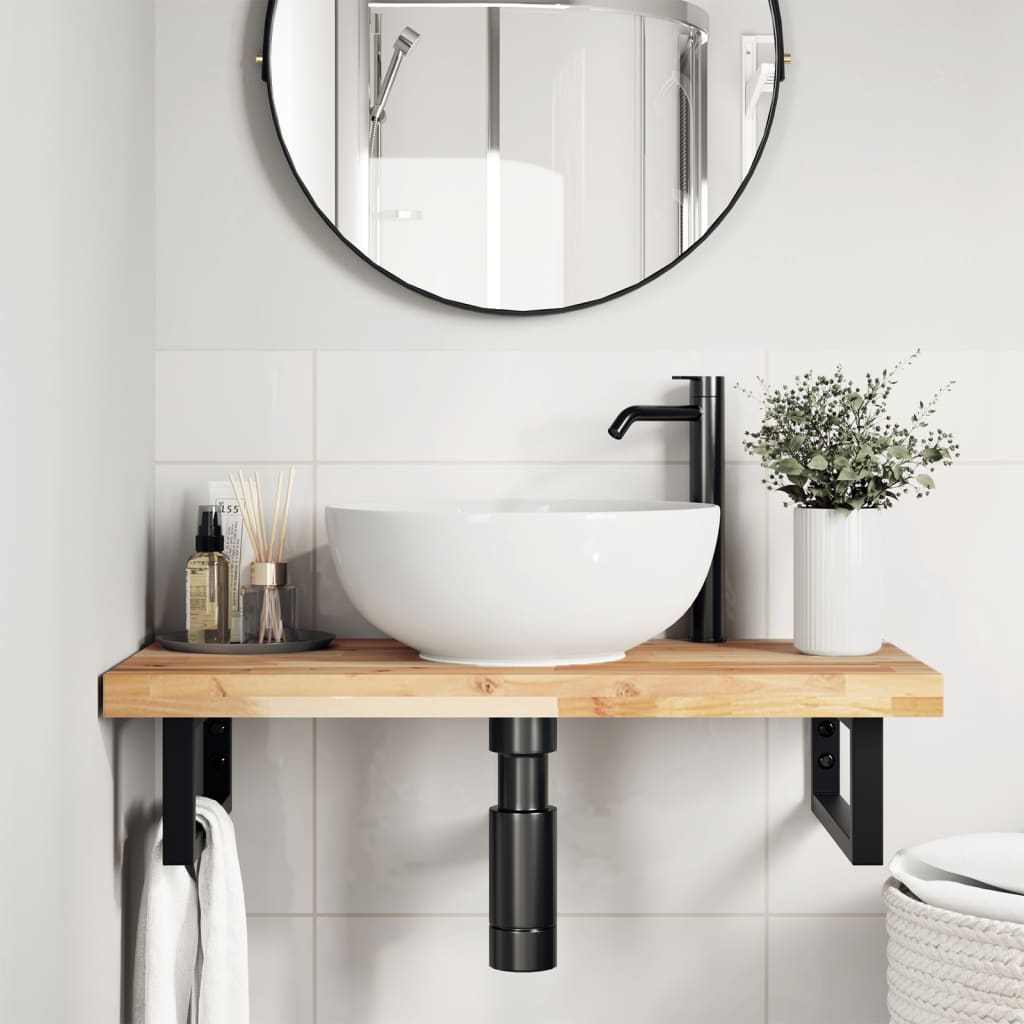 Bathroom Vanity Top Untreated 80x40x4 cm Solid Wood Acacia