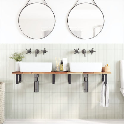 Bathroom Vanity Top Oil Finished 120x40x2 cm Solid Wood Acacia