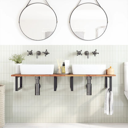 Bathroom Vanity Top Oil Finished 120x50x2 cm Solid Wood Acacia