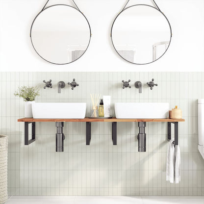 Bathroom Vanity Top Oil Finished 140x50x2 cm Solid Wood Acacia