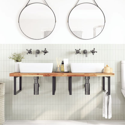 Bathroom Vanity Top Oil Finished 120x60x4 cm Solid Wood Acacia