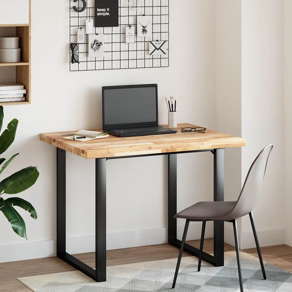 Desk Top Untreated 100x80x4 cm Solid Wood Acacia