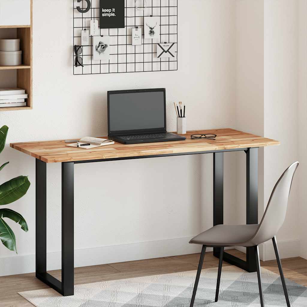 Desk Top Oil Finished 140x60x2 cm Solid Wood Acacia