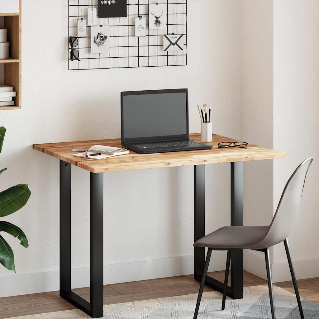 Desk Top Oil Finished 100x80x2 cm Solid Wood Acacia