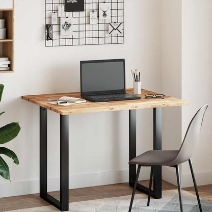 Desk Top Oil Finished 100x80x2 cm Solid Wood Acacia