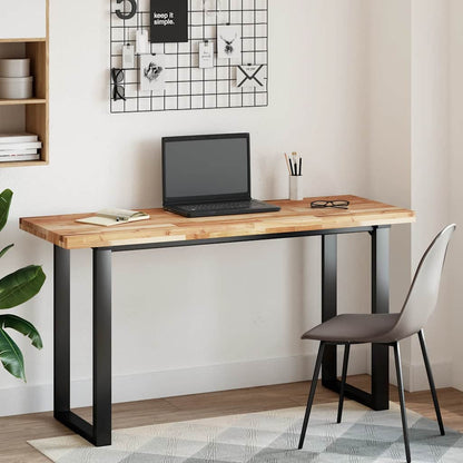 Desk Top Oil Finished 140x50x4 cm Solid Wood Acacia