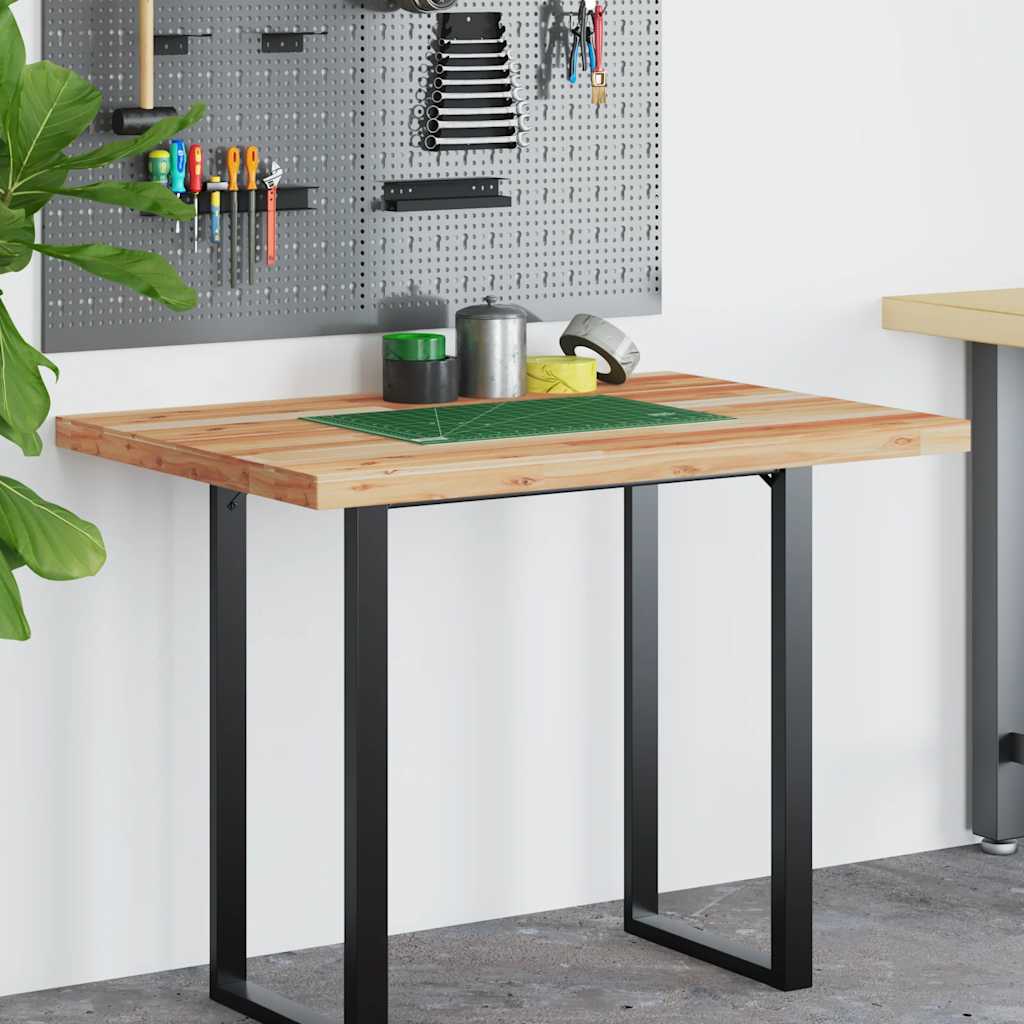 Desk Top Oil Finished 120x70x4 cm Solid Wood Acacia