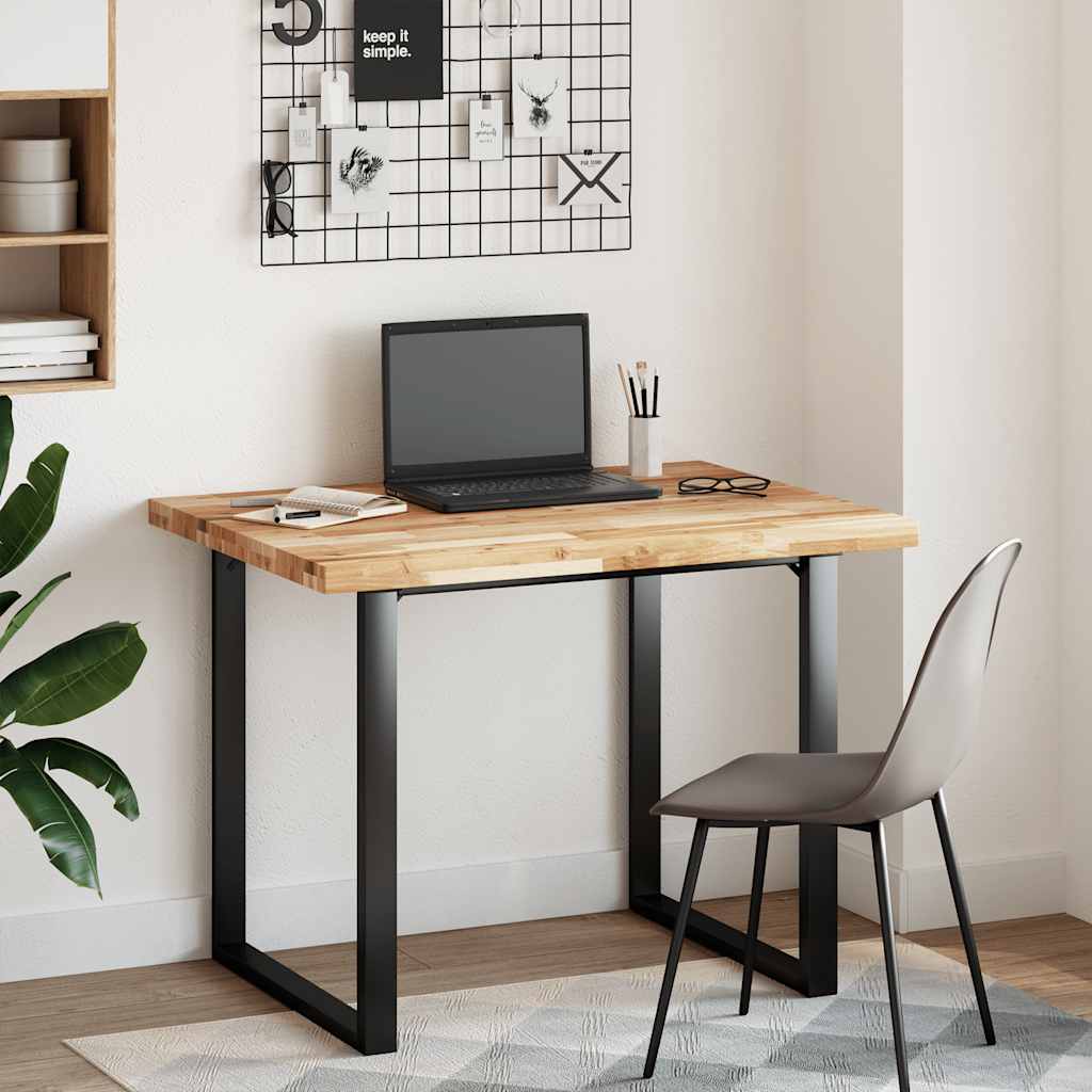 Desk Top Oil Finished 100x80x4 cm Solid Wood Acacia