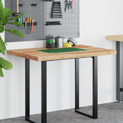 Desk Top Oil Finished 100x80x4 cm Solid Wood Acacia