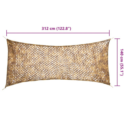 Camouflage Net with Storage Bag 312x140 cm Sand