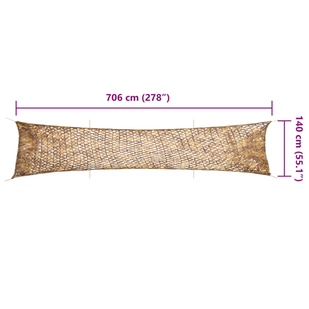 Camouflage Net with Storage Bag 706x140 cm Sand