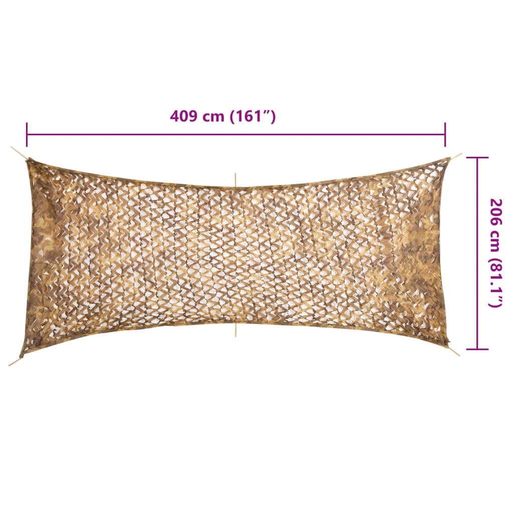 Camouflage Net with Storage Bag 409x206 cm Sand
