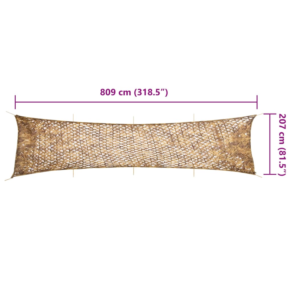 Camouflage Net with Storage Bag 809x207 cm Sand