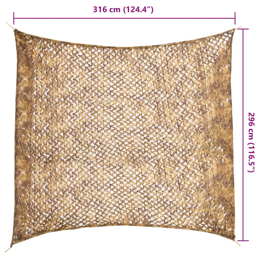 Camouflage Net with Storage Bag 316x296 cm Sand