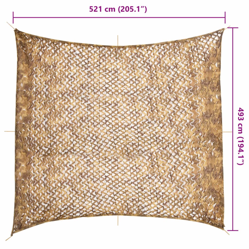 Camouflage Net with Storage Bag 521x493 cm Sand