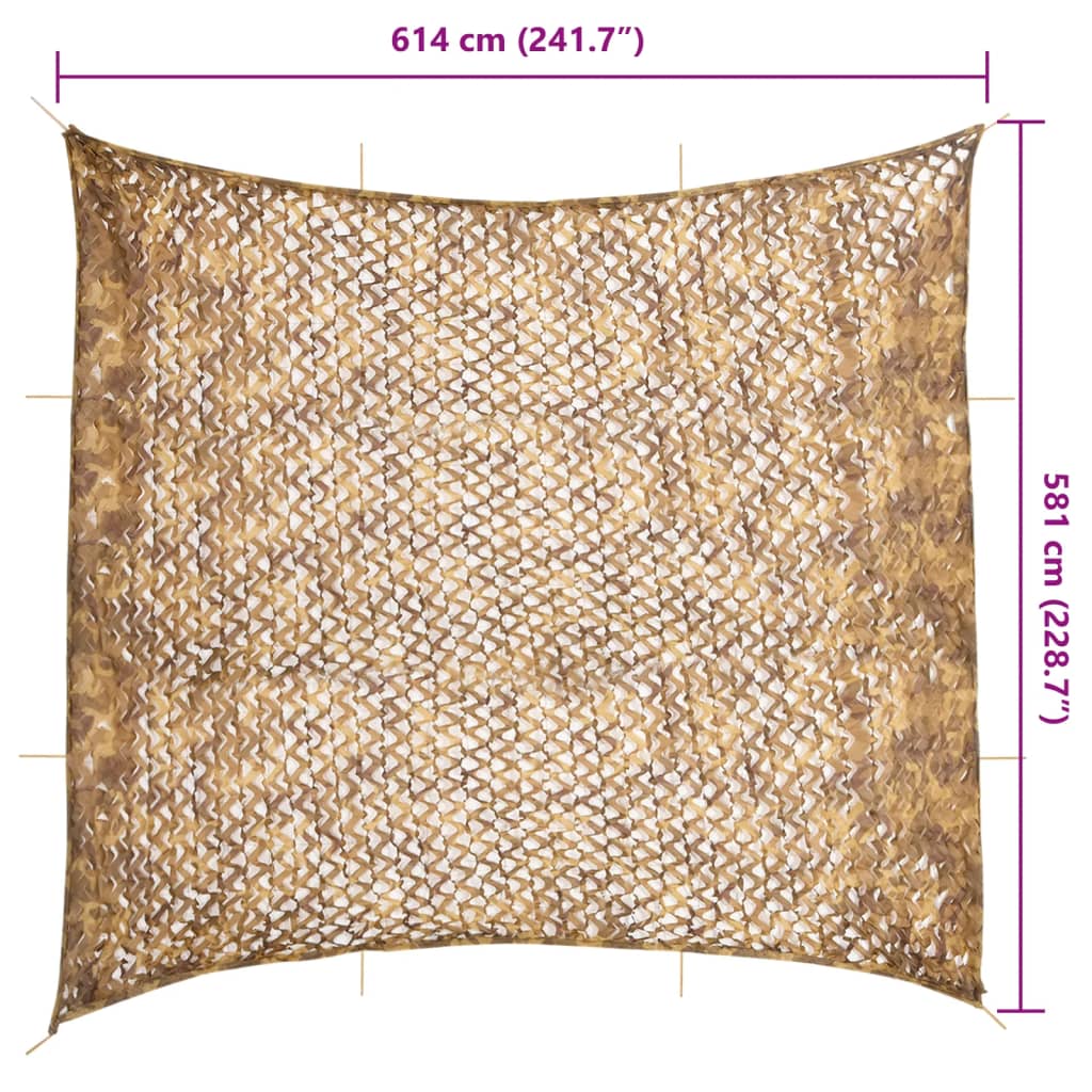 Camouflage Net with Storage Bag 614x581 cm Sand