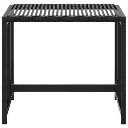 Garden Stools 4 pcs Black Poly Rattan