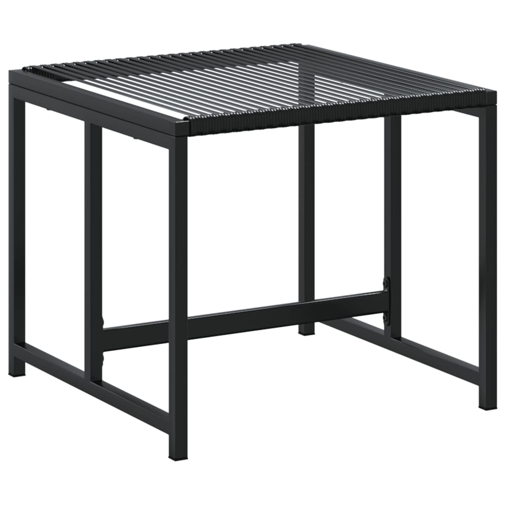 Garden Stools 4 pcs Black Poly Rattan