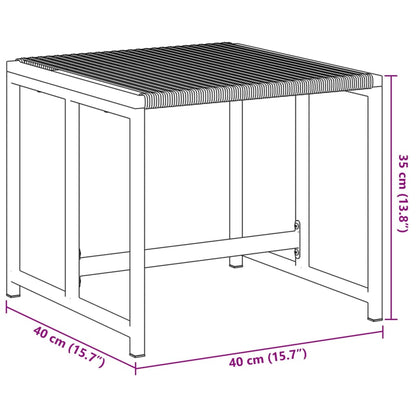 Garden Stools 4 pcs Black Poly Rattan