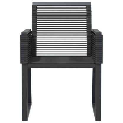 Garden Chairs 4 pcs Black Poly Rattan