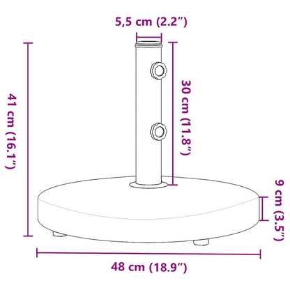 Parasol Base for Ø32/38/48 mm Poles 25 kg Round