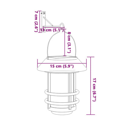 Solar Outdoor Wall Lanterns 4 pcs White