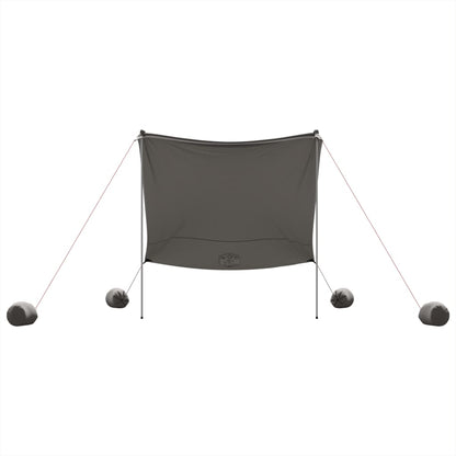 Beach Canopy with Sand Anchors Grey 214x236 cm