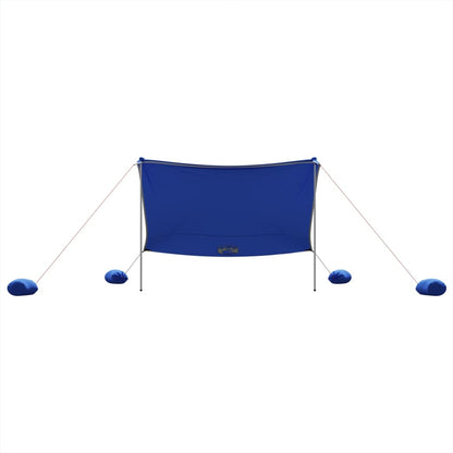 Beach Canopy with Sand Anchors Blue 304x300 cm